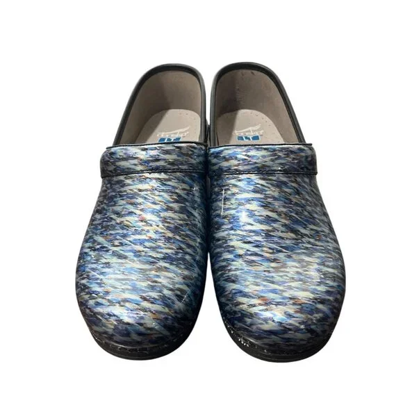 Dansko LT Pro Clog Blue Waves Patent Womens Size 42 EU / 11.5-12 US - Picture 2 of 10